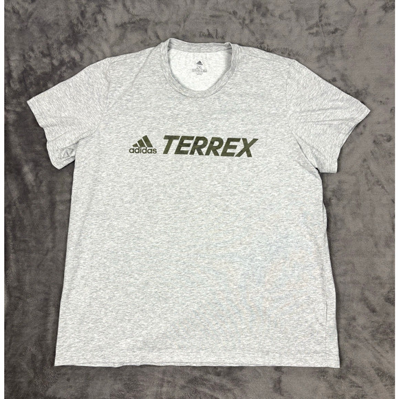 Adidas Men's 2XL Terrex Climalite Outdoor Active Workout Short Sleeve Tee Shirt - Picture 1 of 5